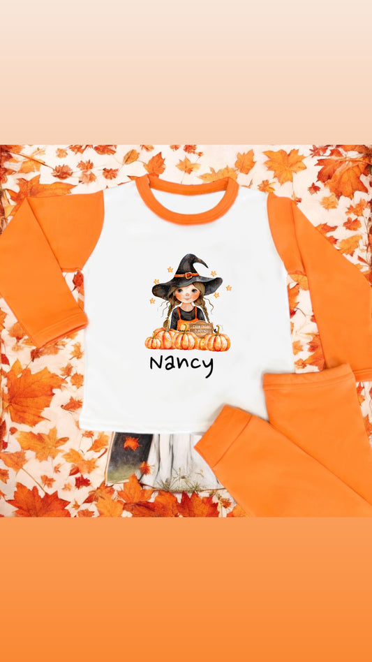 Halloween Witch  PJS Personalised