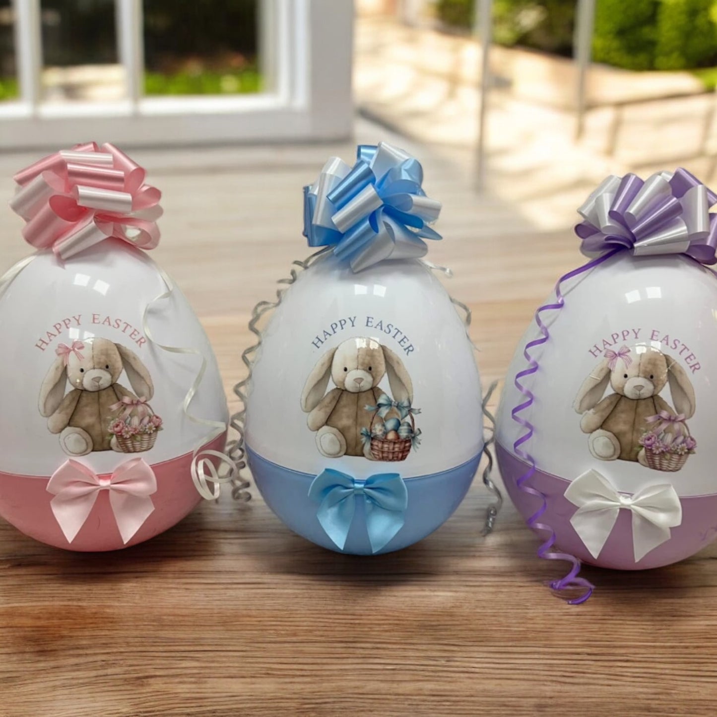 Giant Bunny Easter Egg matching 16oz cup and egg holder / Personalised