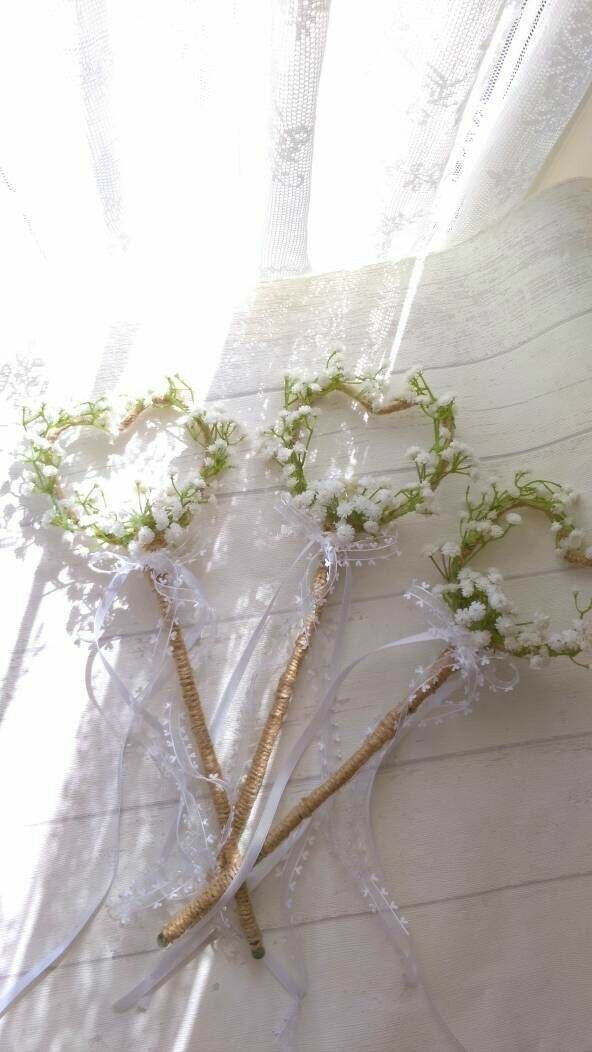 Flower Girls Heart Wands