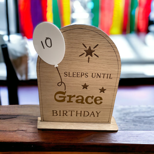 Birthday wipeable countdown board