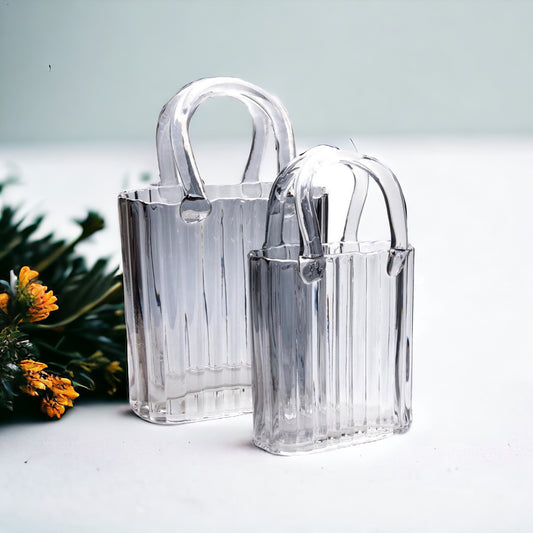 Smokey Grey Tote Bag Vases