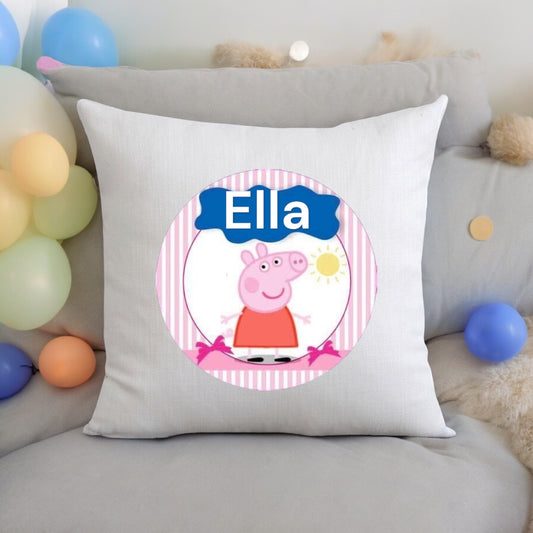 Personalised Peppa Inspired Cushion