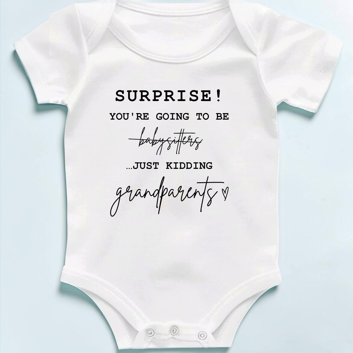 Promoted to Grandparents baby bodysuit