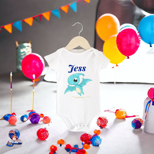 Personalised Baby Bodysuit Dino