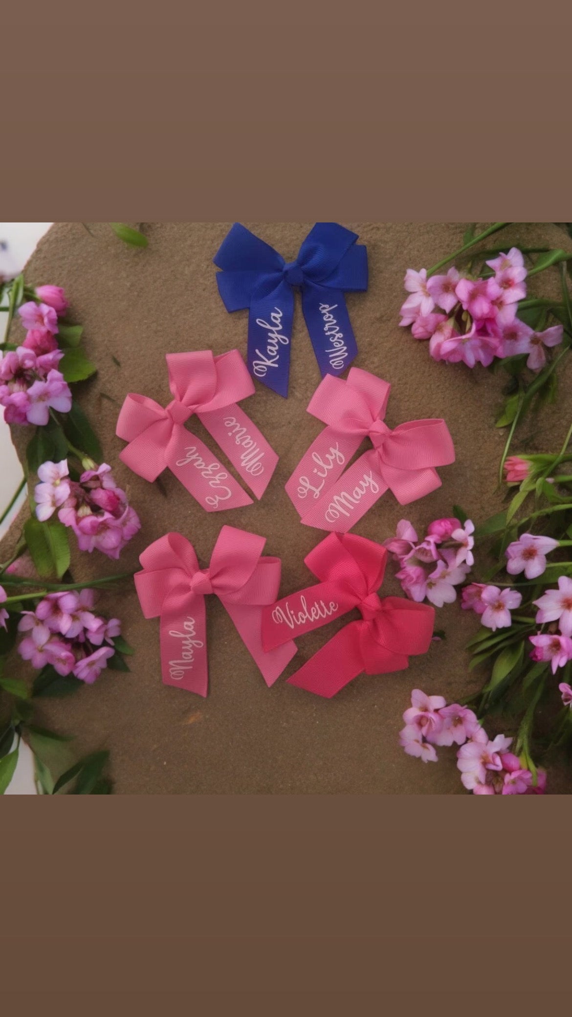 Personalised 4inch Hair Bows