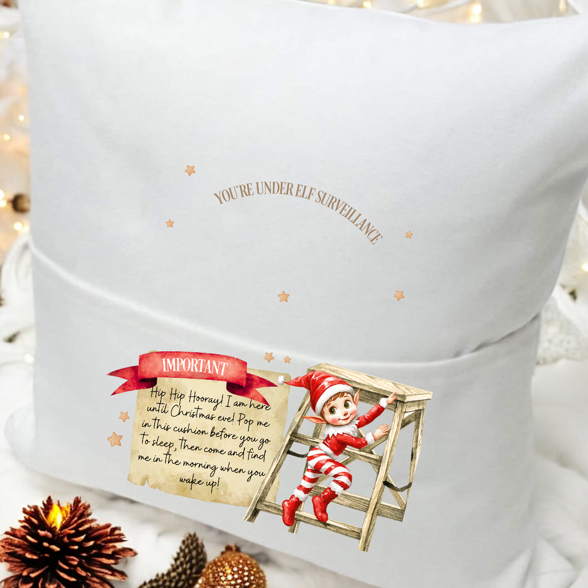 Elf pillow Personalised