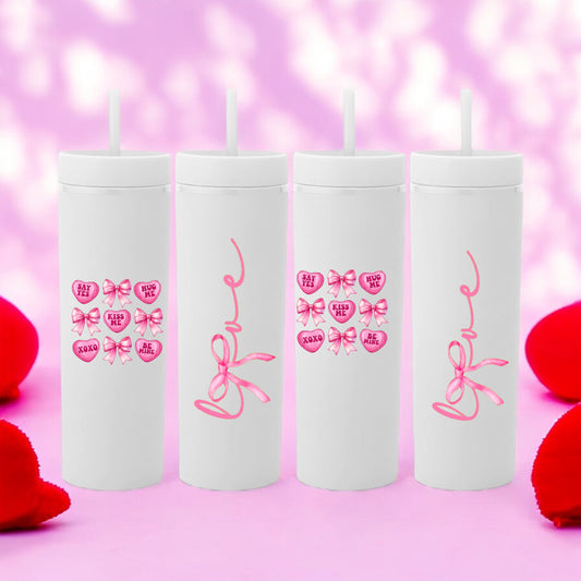 Love is 24oz insulated Cups with straw two designs