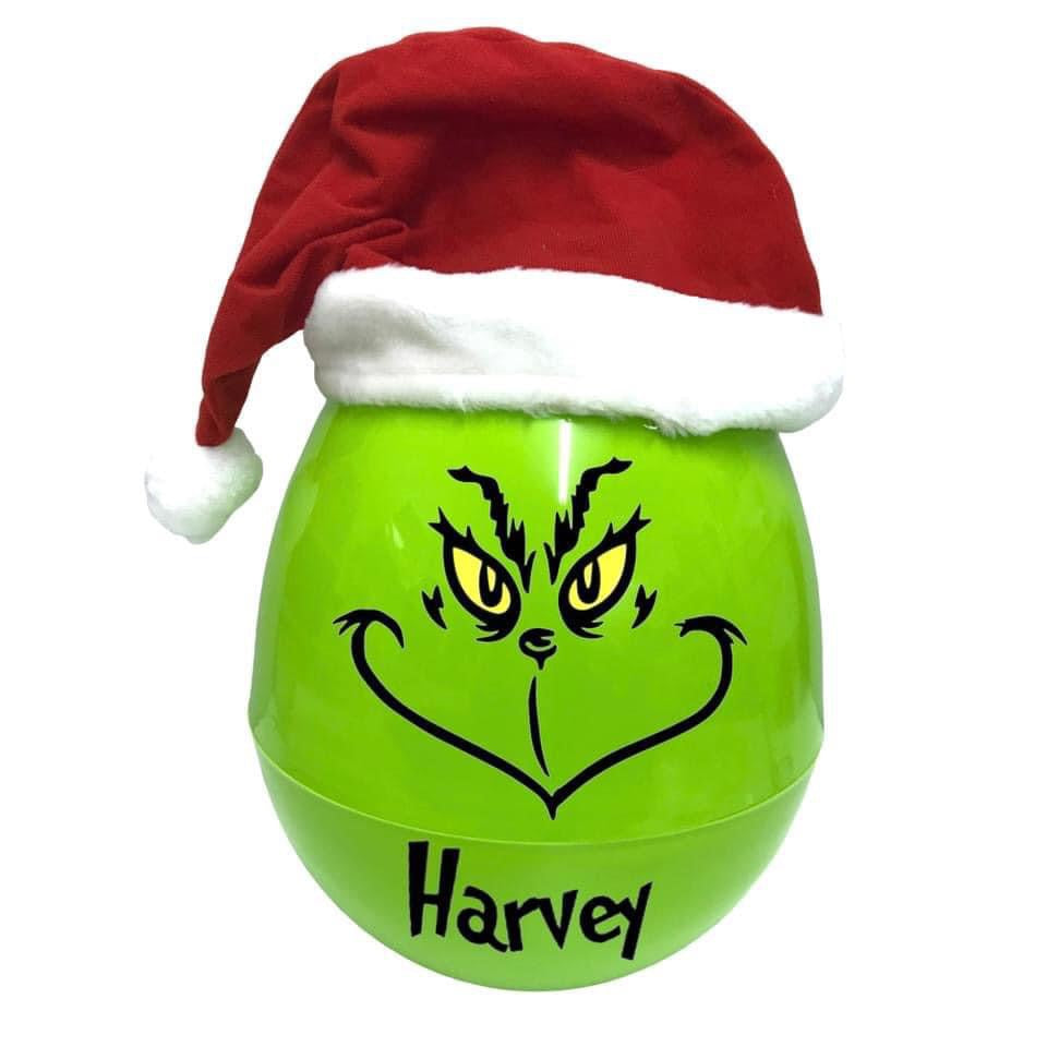 Mr Grinchy stuffable extra large egg Personalised