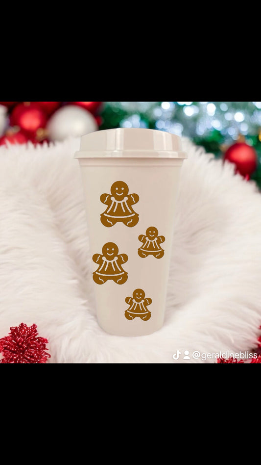 Gingerbread Hot Drink cup can be personalised