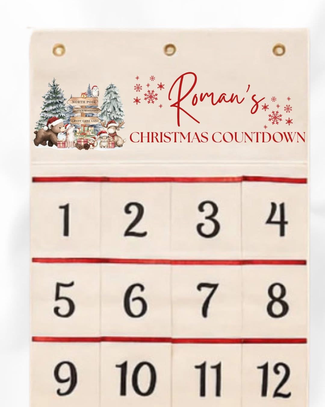 Advent Calendar Canvas keepsake