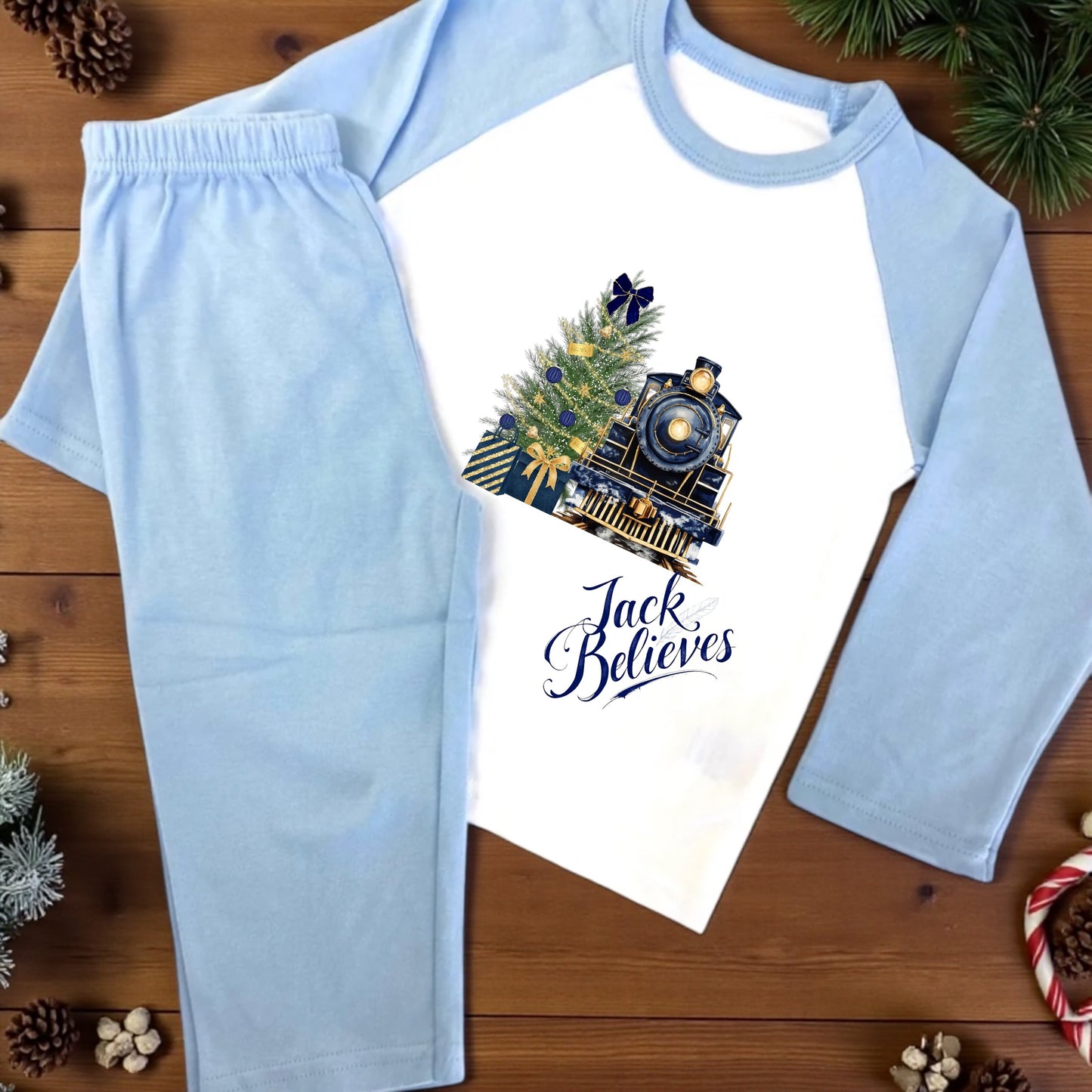 Express Train Christmas PJS with free door hanger