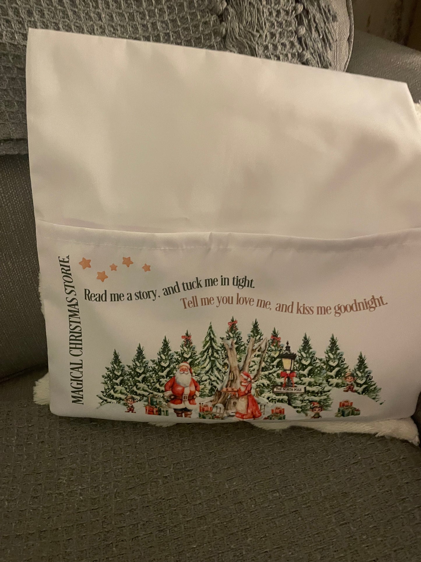 Christmas Eve Pocket pillow personalised