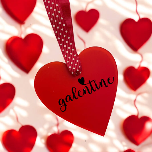 Hanging Hearts Acrylic 10cm