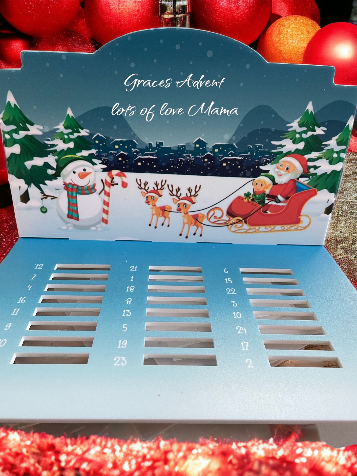 Acrylic Advent Coin Calender / personalised