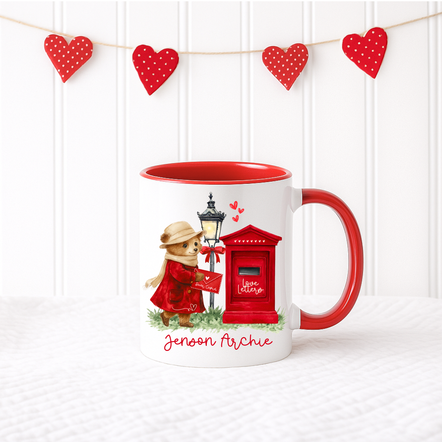 Valentines Air Balloon Mug Personalised