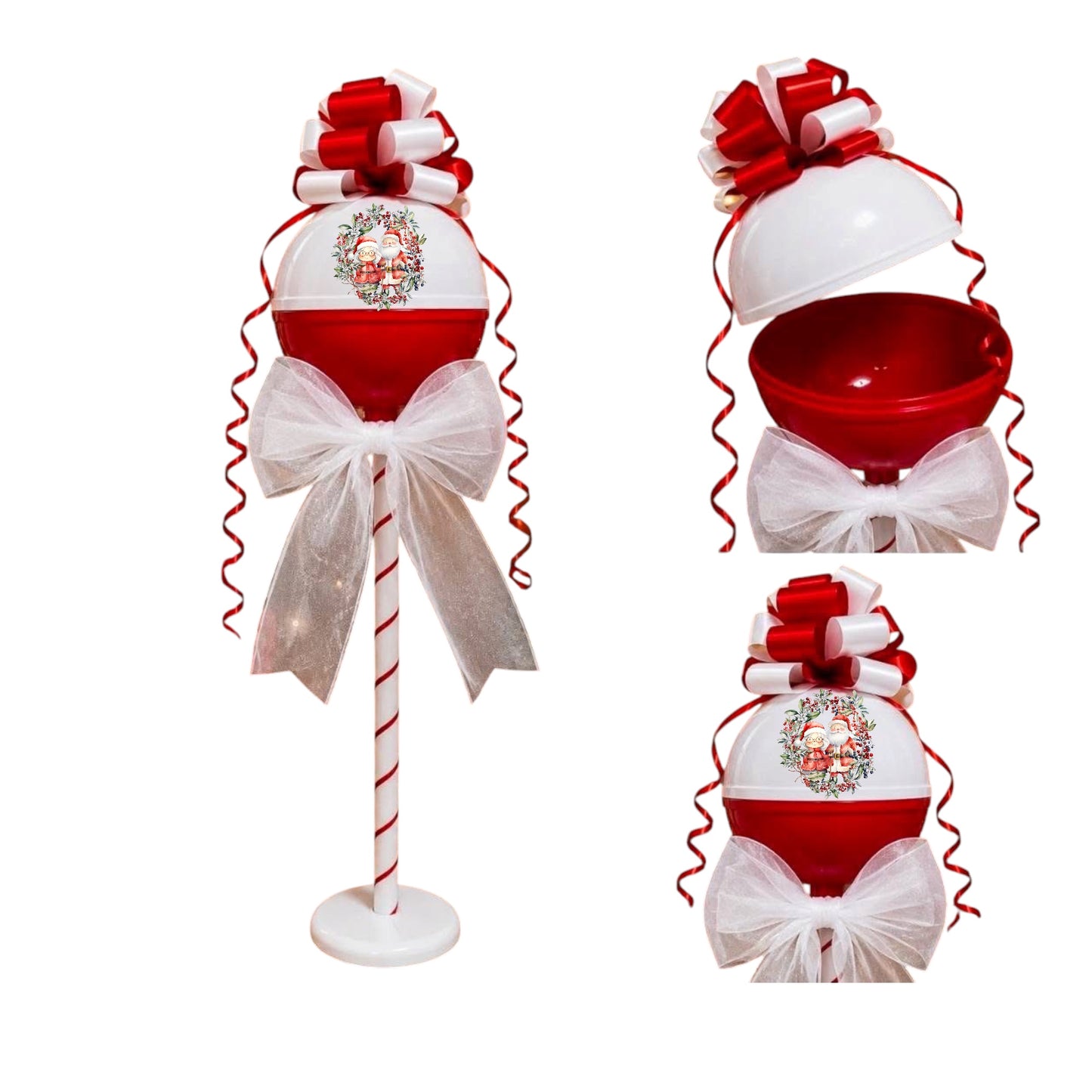 Giant lolipop Christmas with Bow Personalised