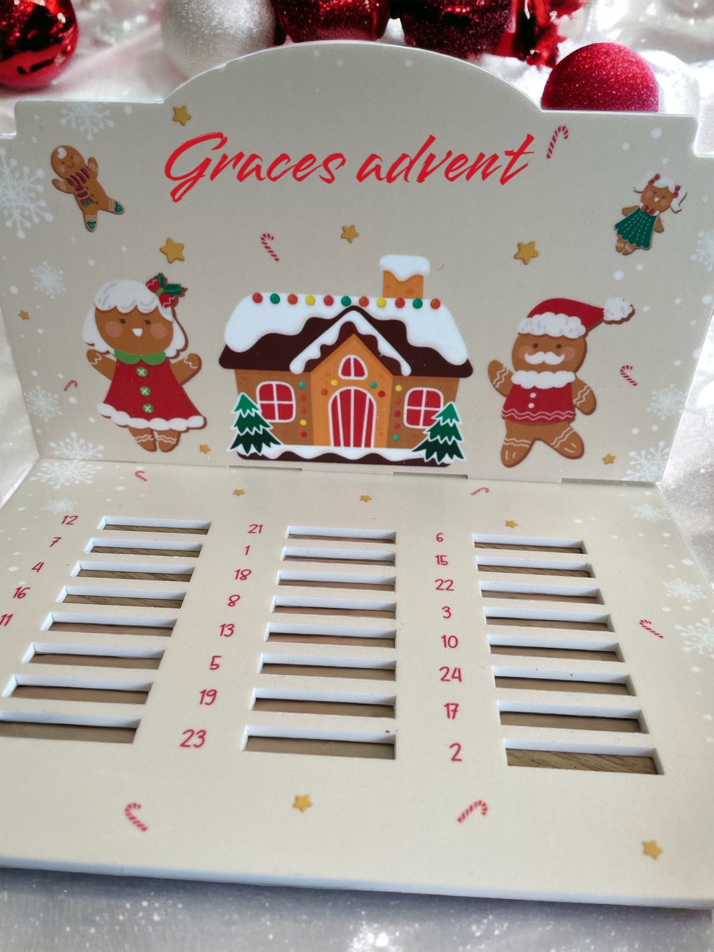 Acrylic Advent Coin Calender / personalised