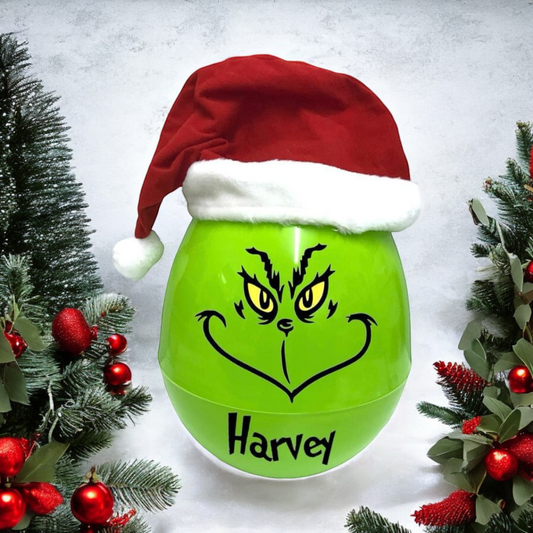 Mr Grinchy stuffable extra large egg Personalised