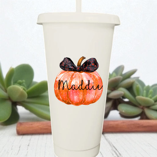 Pumpkin Sparkle Personalised Cups
