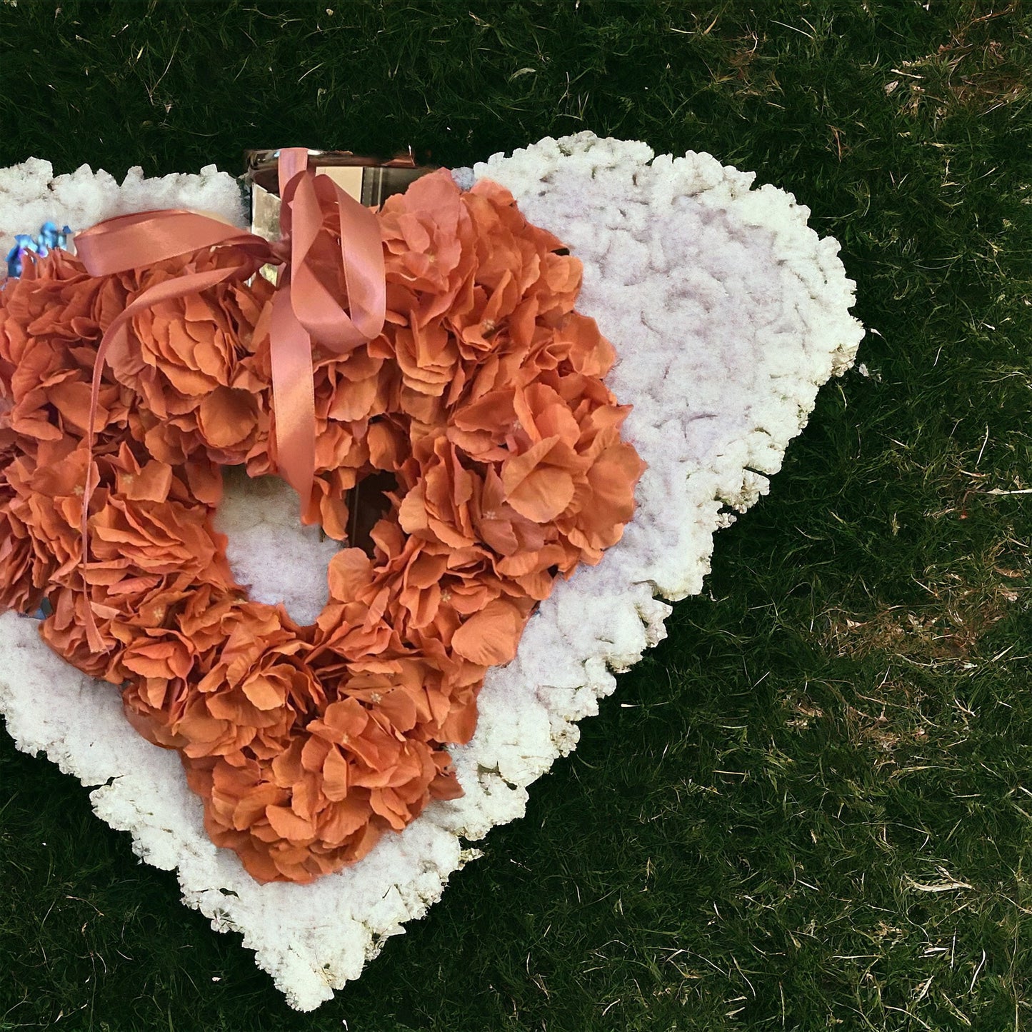 Blush Heart shaped Hydrangea Wreath