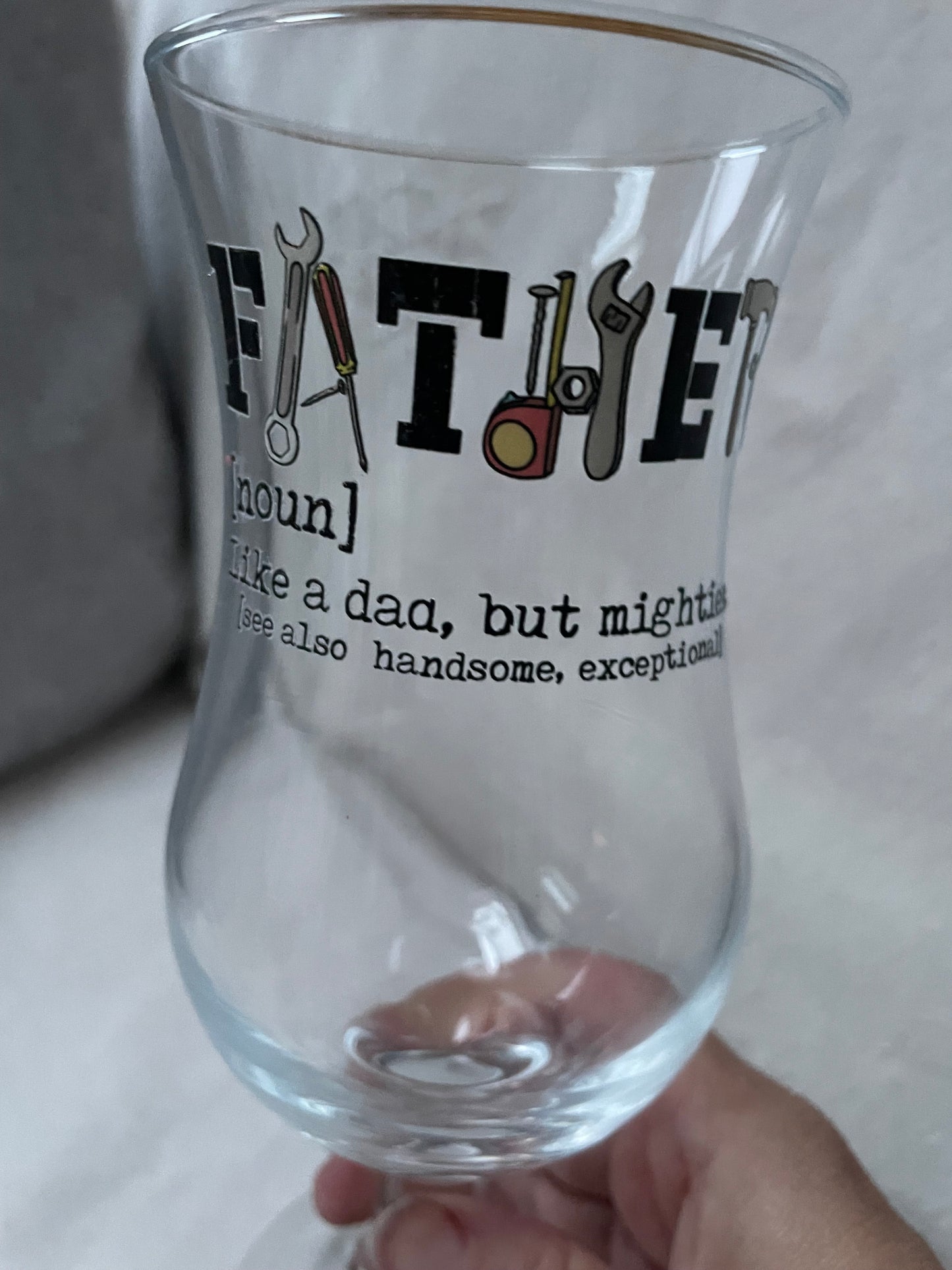 Dad Beer Glass /Father Tall Beer glass