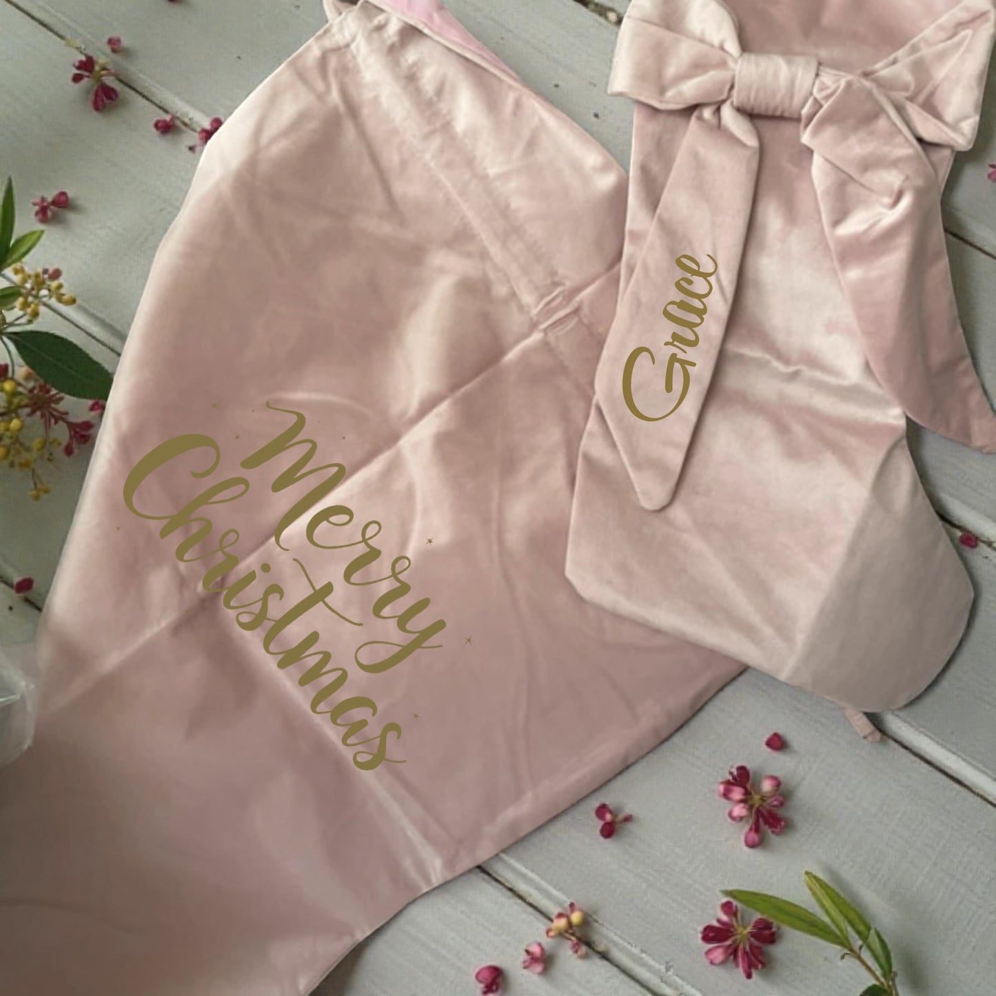 Stocking and matching sack set Velvet