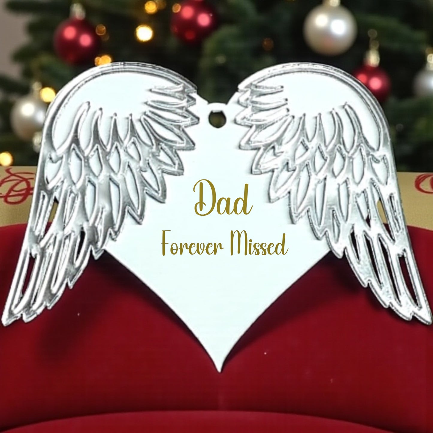 Angel Wings Memory Acrylic Bauble