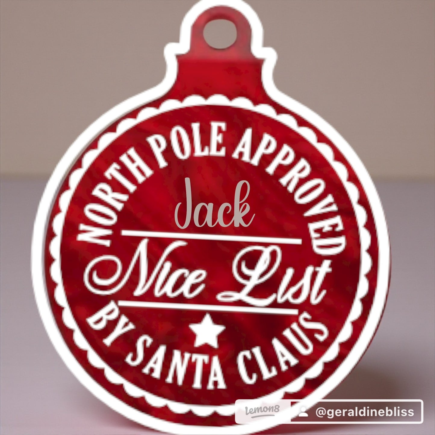 Nice List Acrylic Bauble