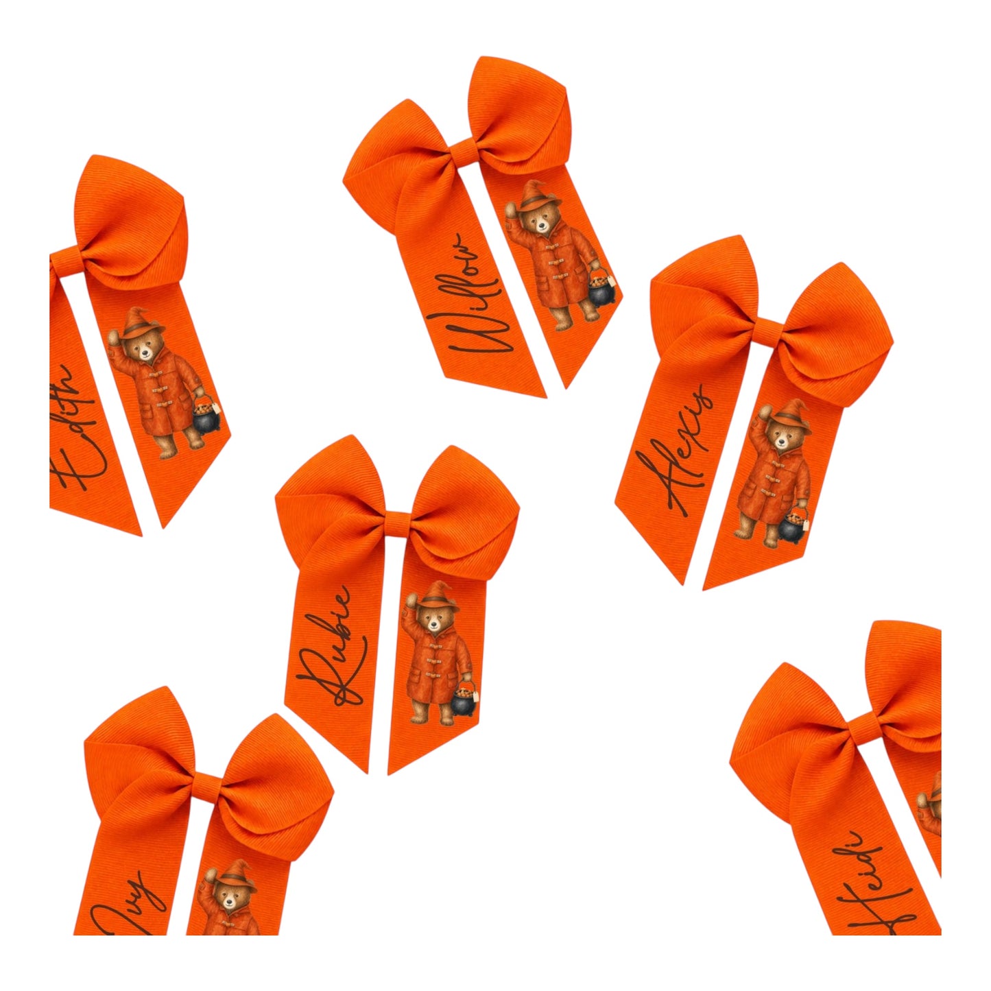 Halloween Personalised hair bows
