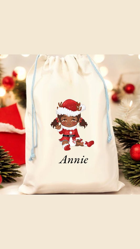 Santa Baby Sack / Personalised /Girls