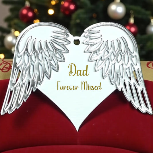 Angel Wings Memory Acrylic Bauble