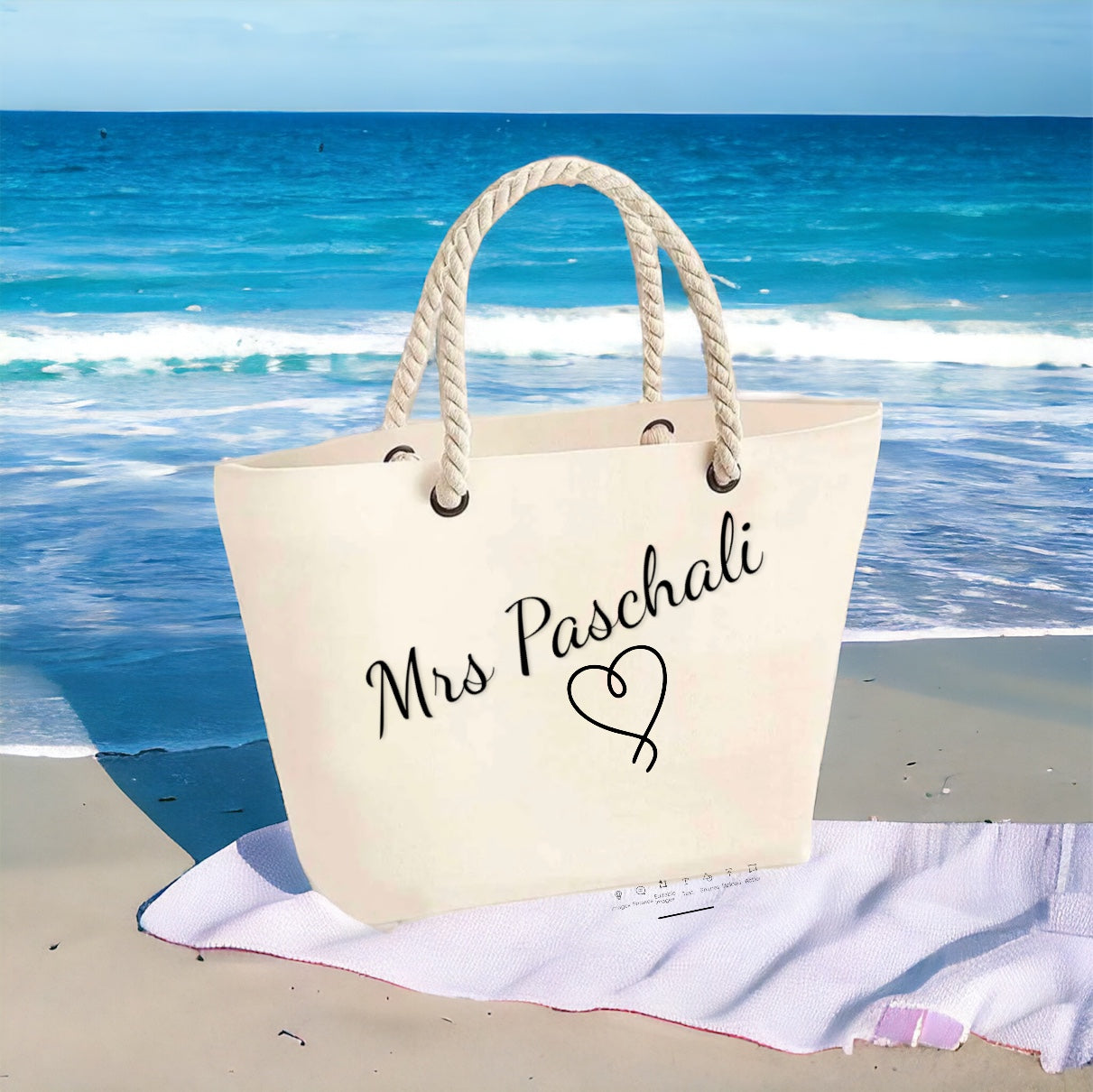 Canvas Large Beach Bags / Personalised