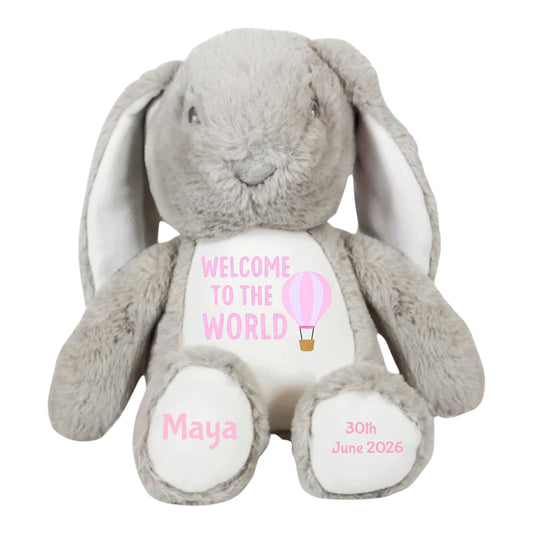 Welcome to the World Keepsake Bunny Personalised