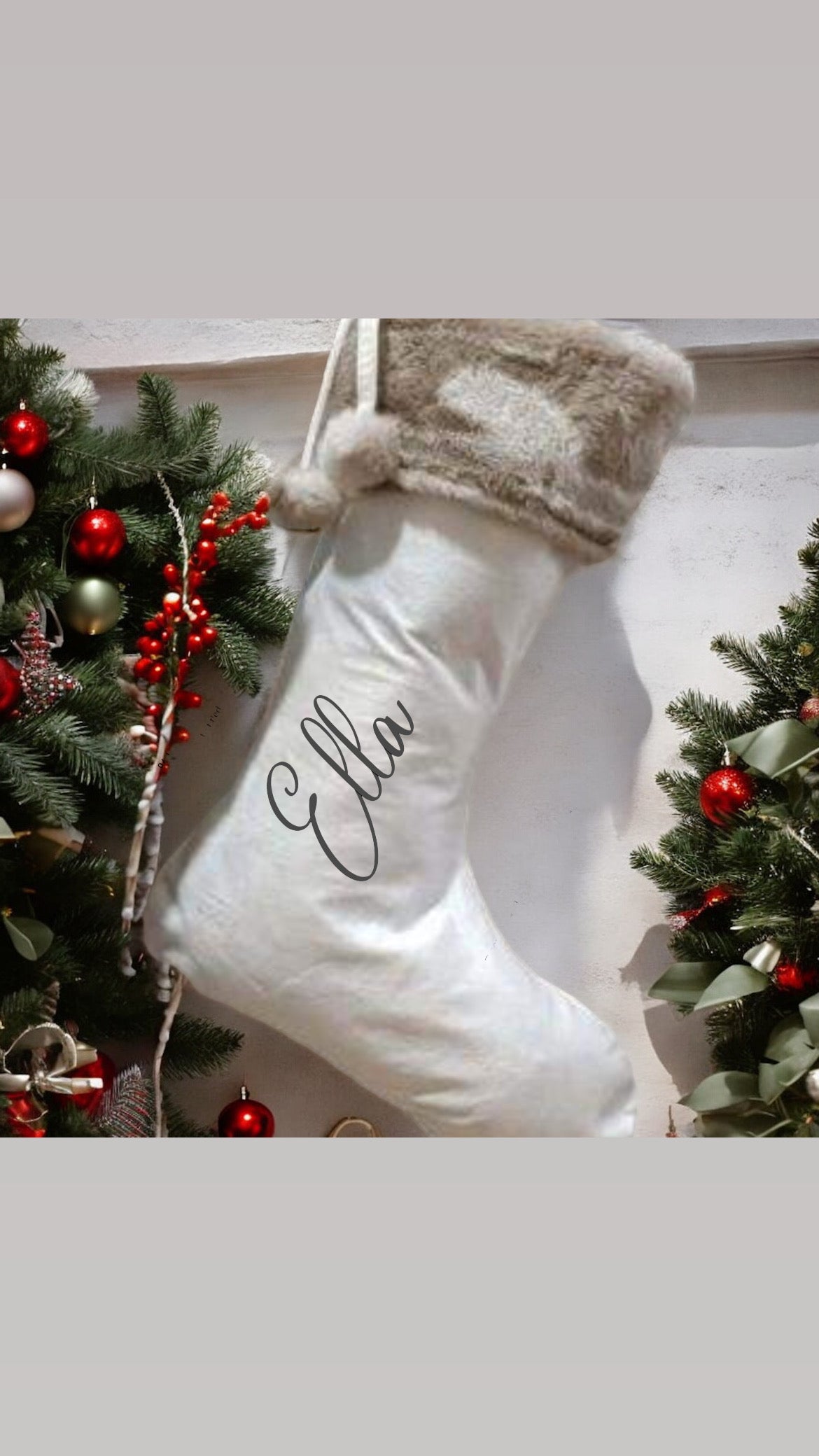 Luxury Fur Stockings Personalised