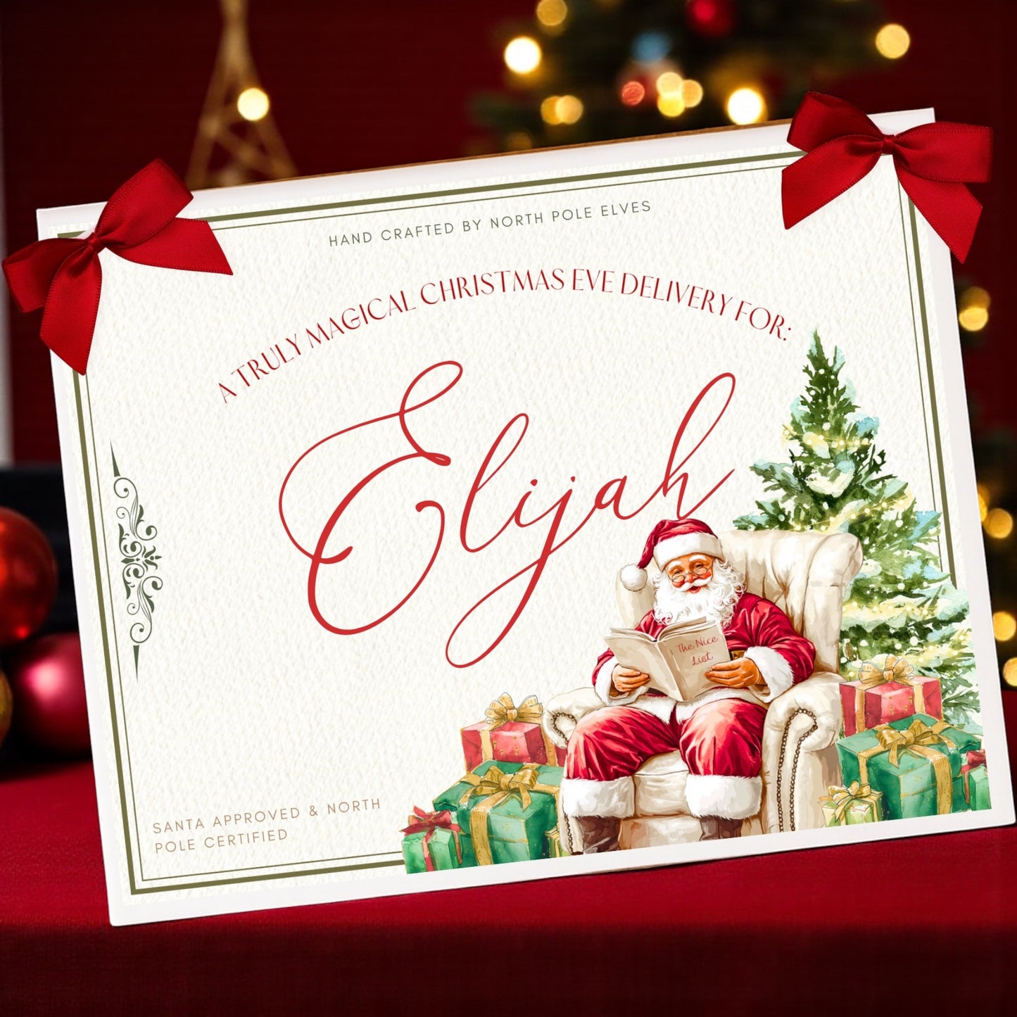 Santa in his chair Christmas Box