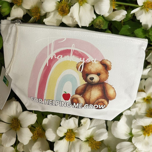 Thank you Teacher cavas zipper bag