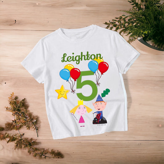 Ben and Holly Birthday T shirt Personalised