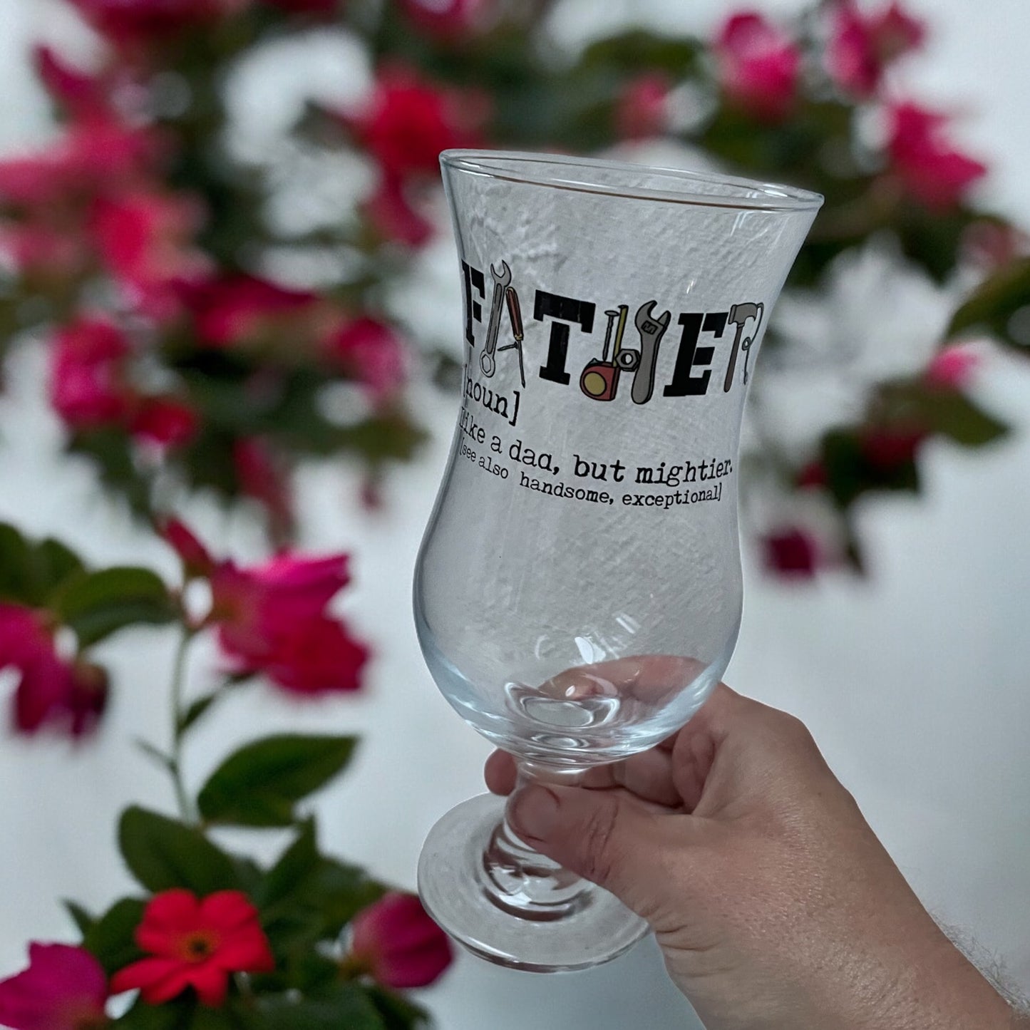 Dad Beer Glass /Father Tall Beer glass