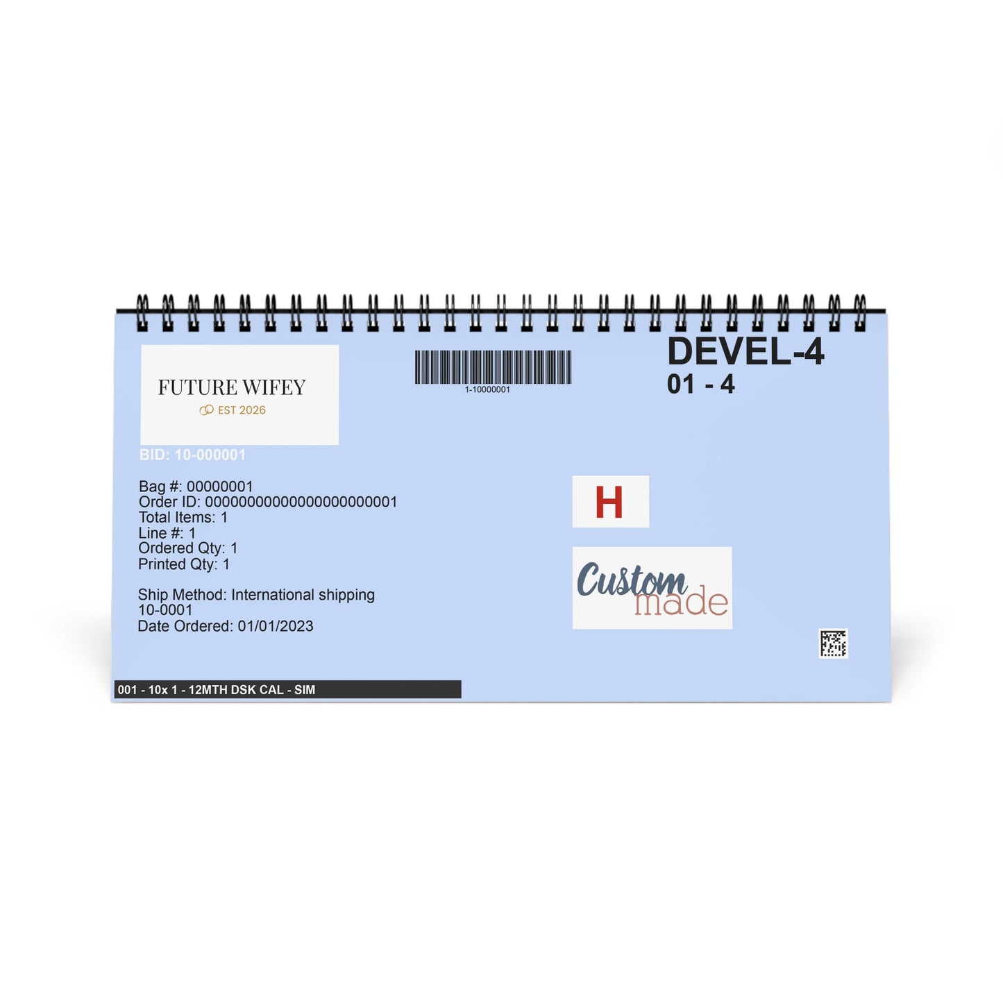 Personalised Wedding Countdown Desktop Calendar 2026