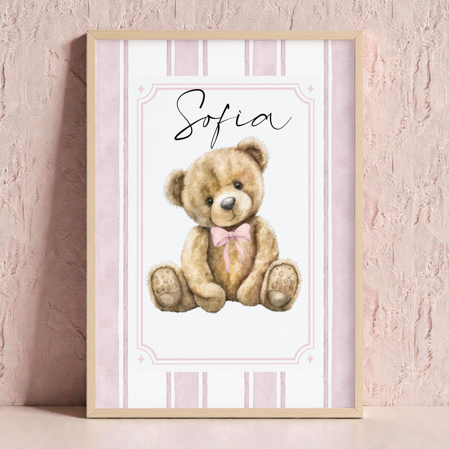 Custom Bear Picture with Frame