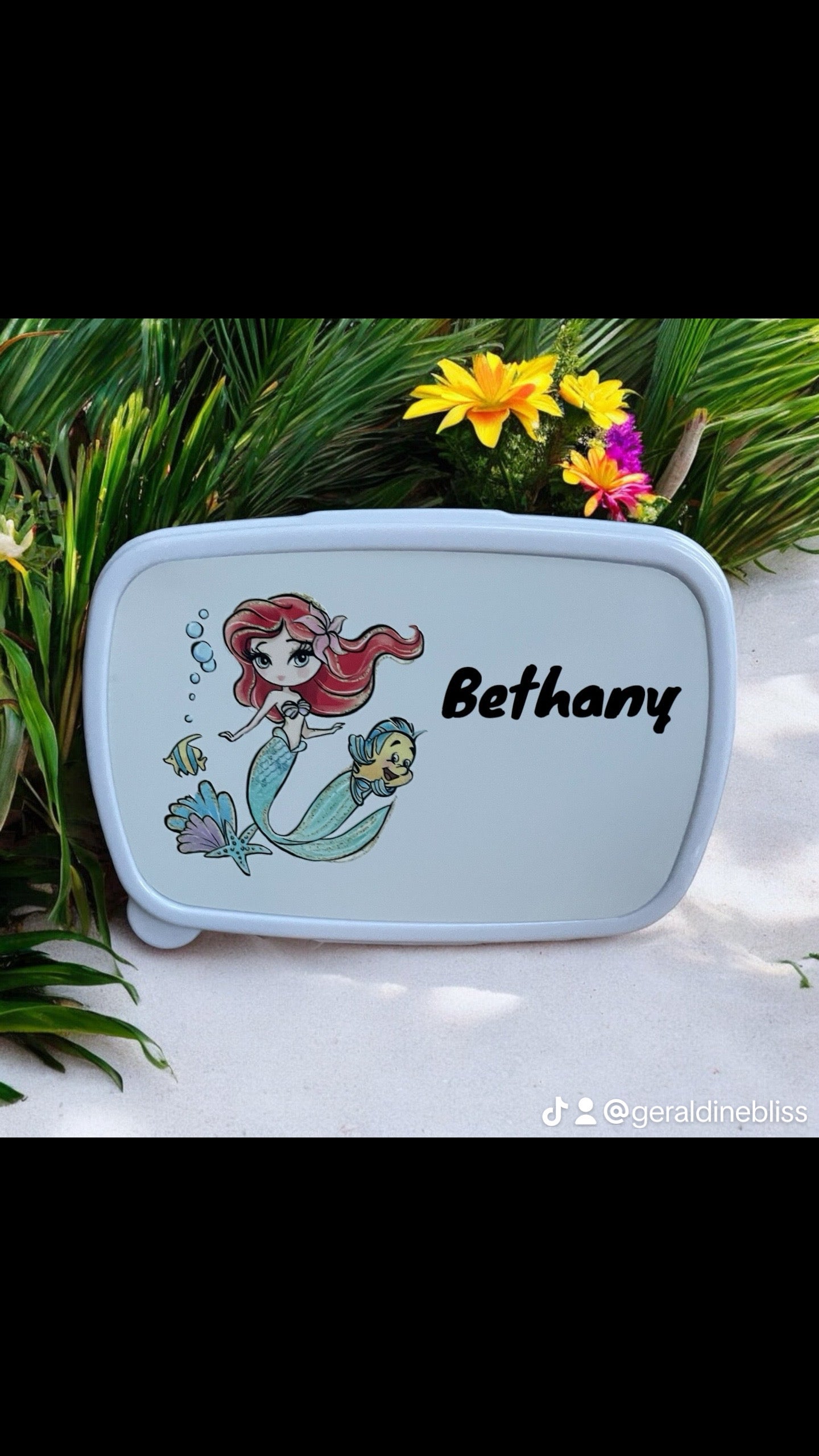 Mermaid Lunch Box Personalised / Girls lunch box