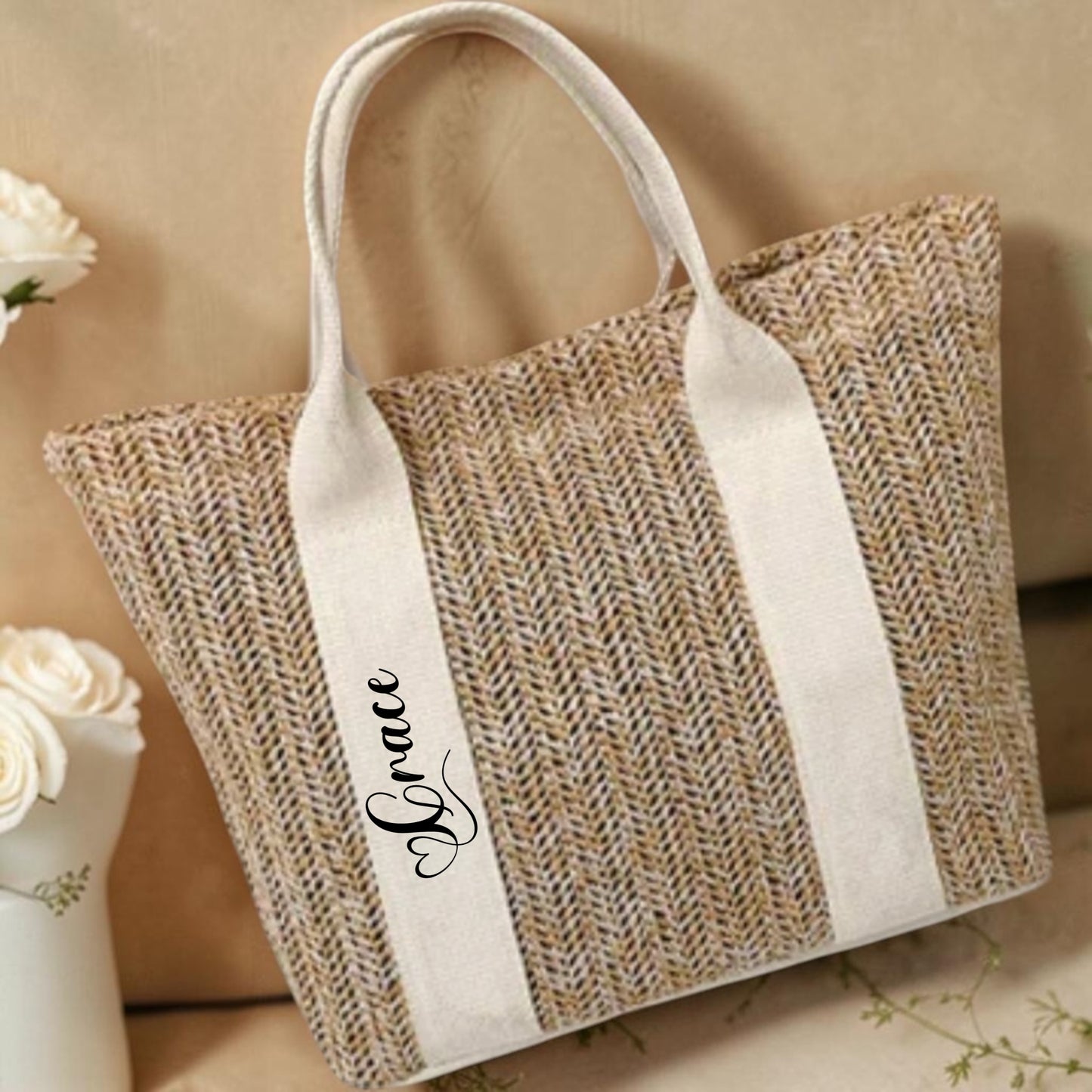 Rattan Affect Personalised Bag