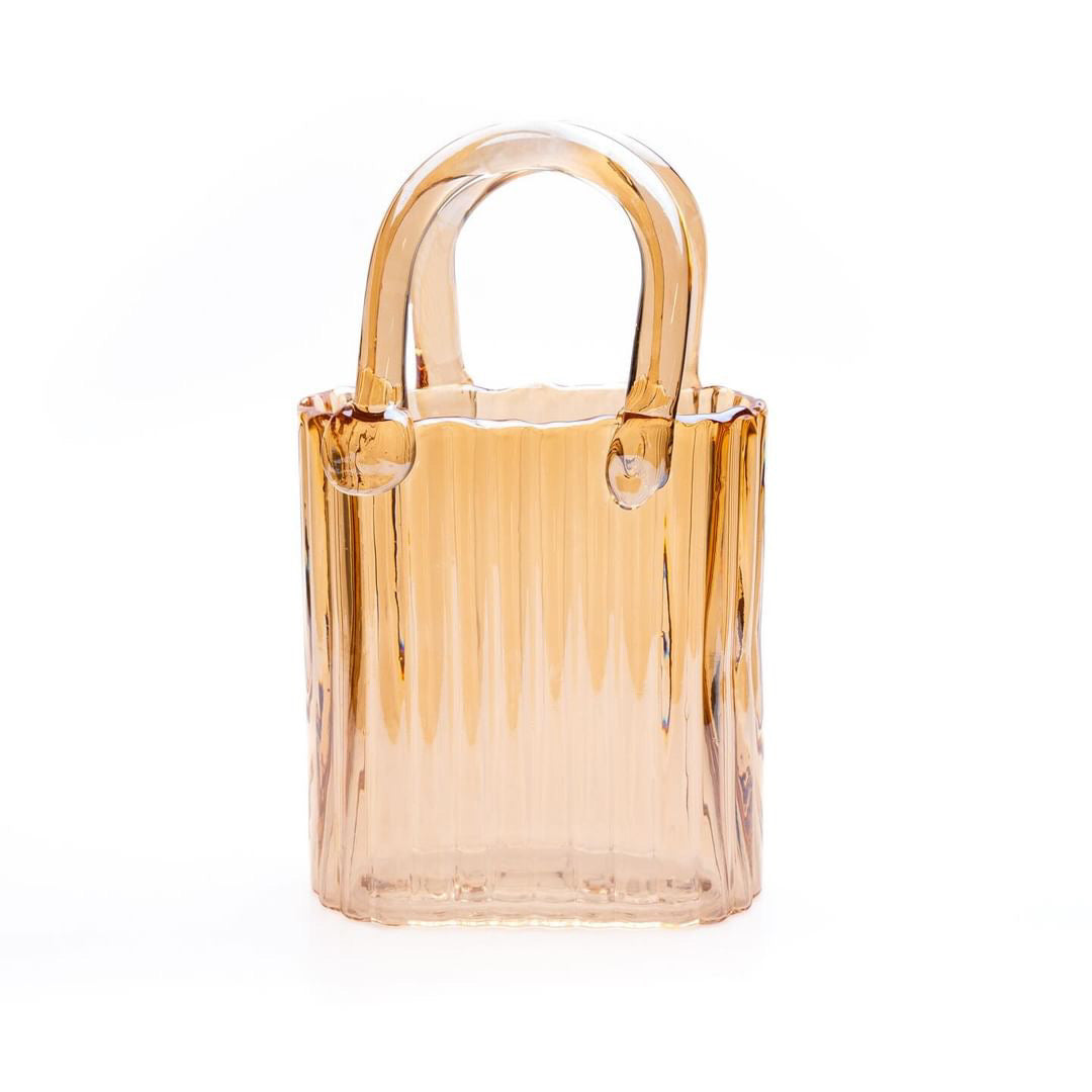 Glass Amber  Tote Bag Vases