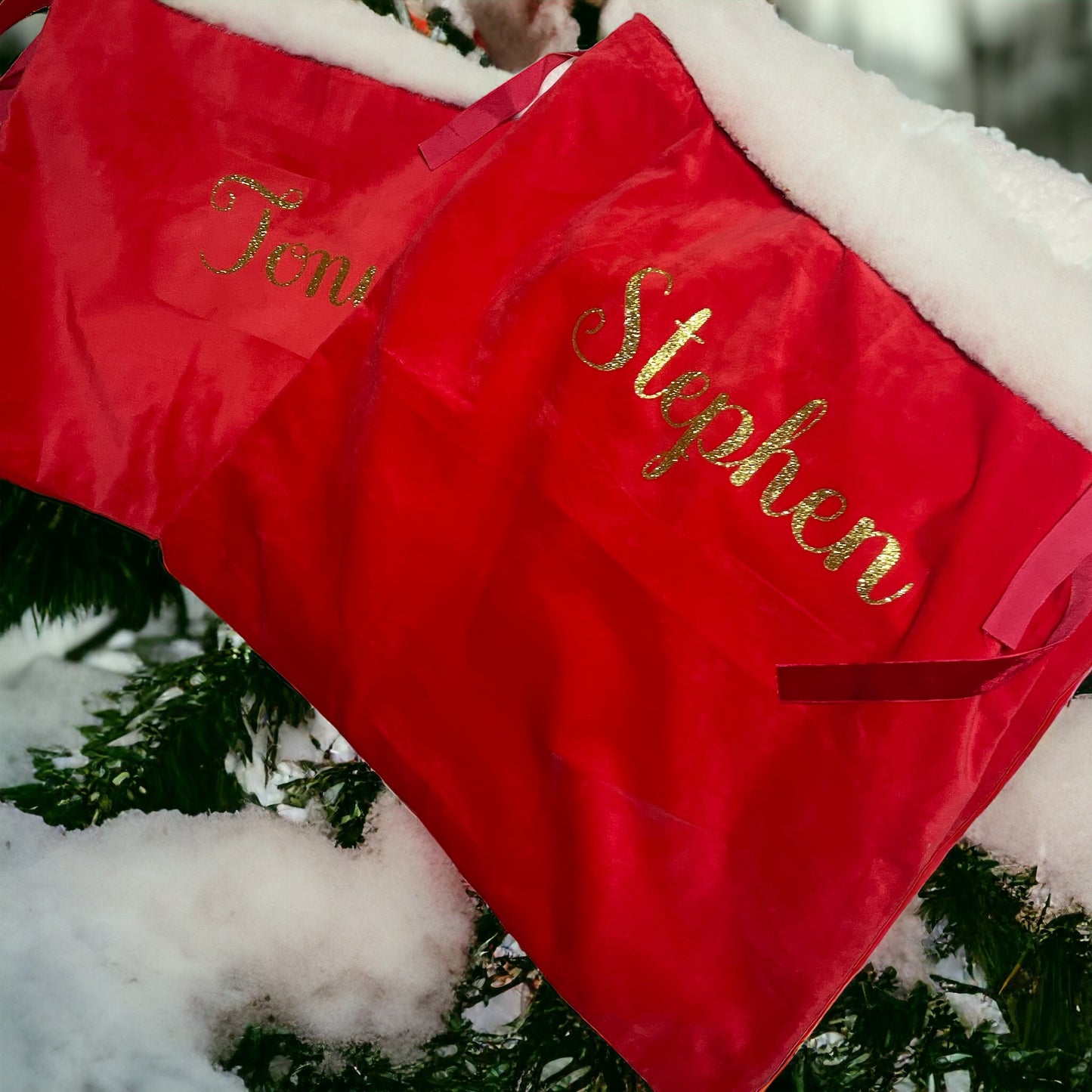 Velvet Christmas Sacks