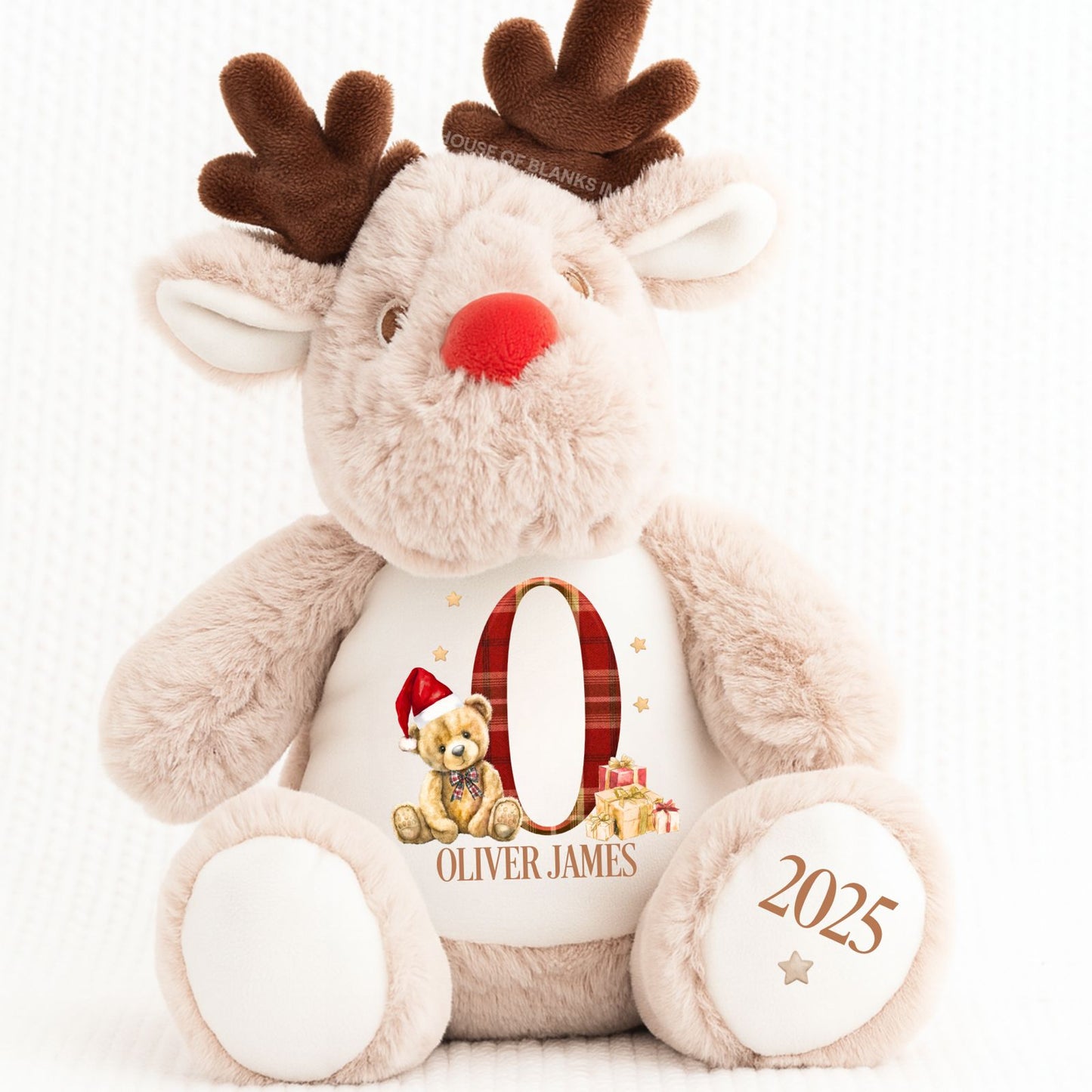 2025 Personalised Reindeer Plush Bears