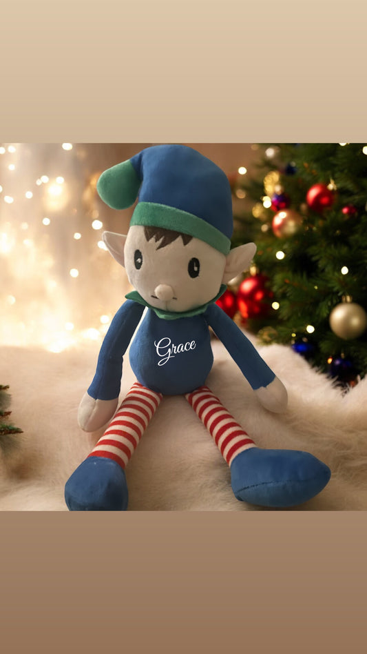 Blue personalised elf