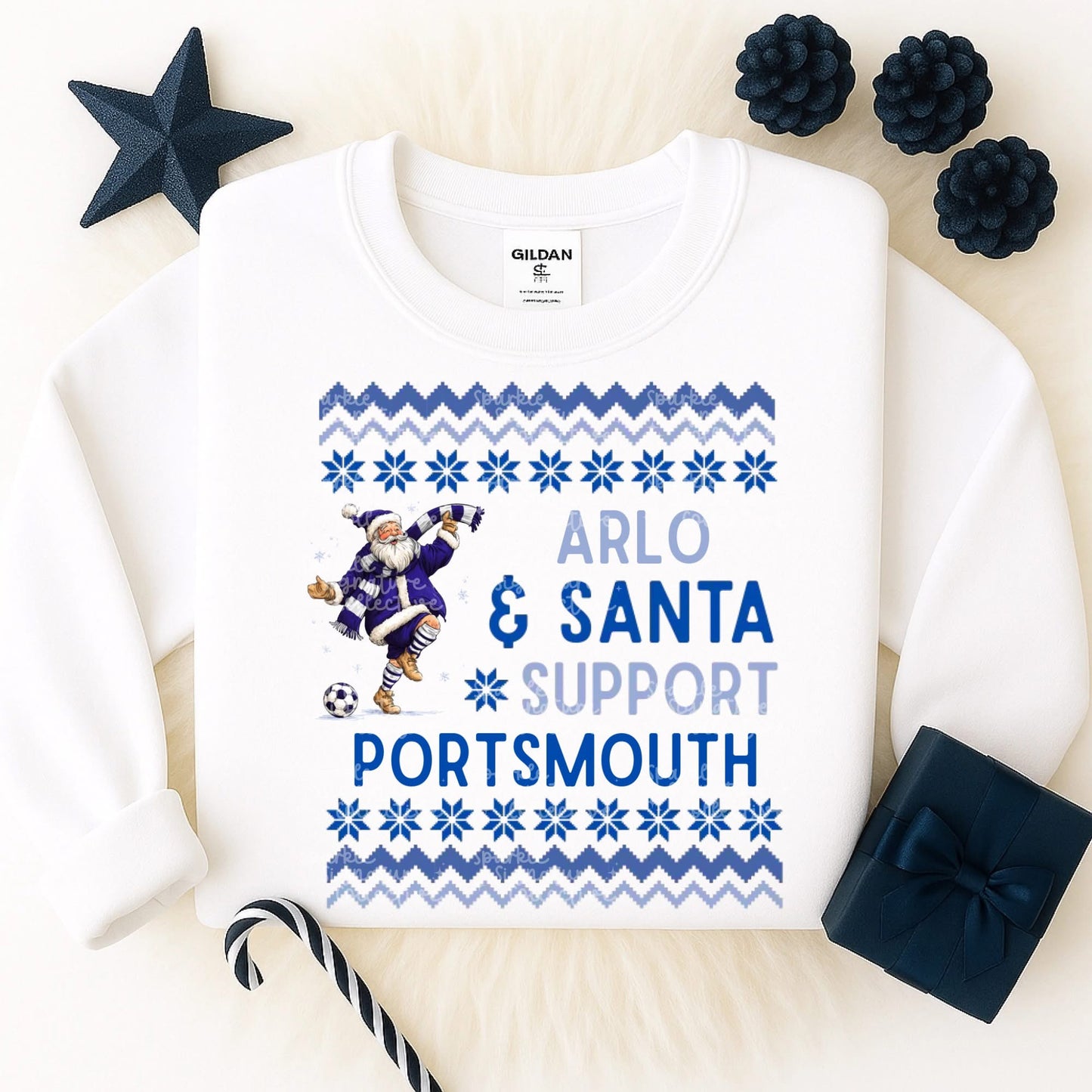 Football Supporter and Santa  Personalised children’s Jumper