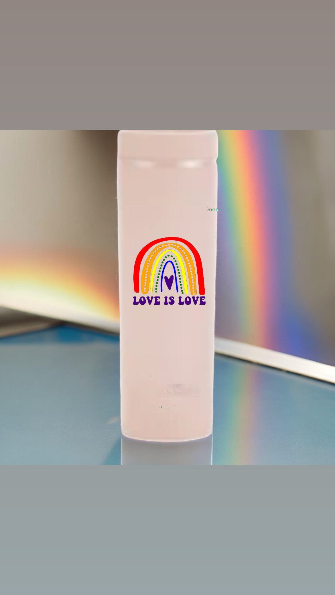 One Love Insulated Cup with straw