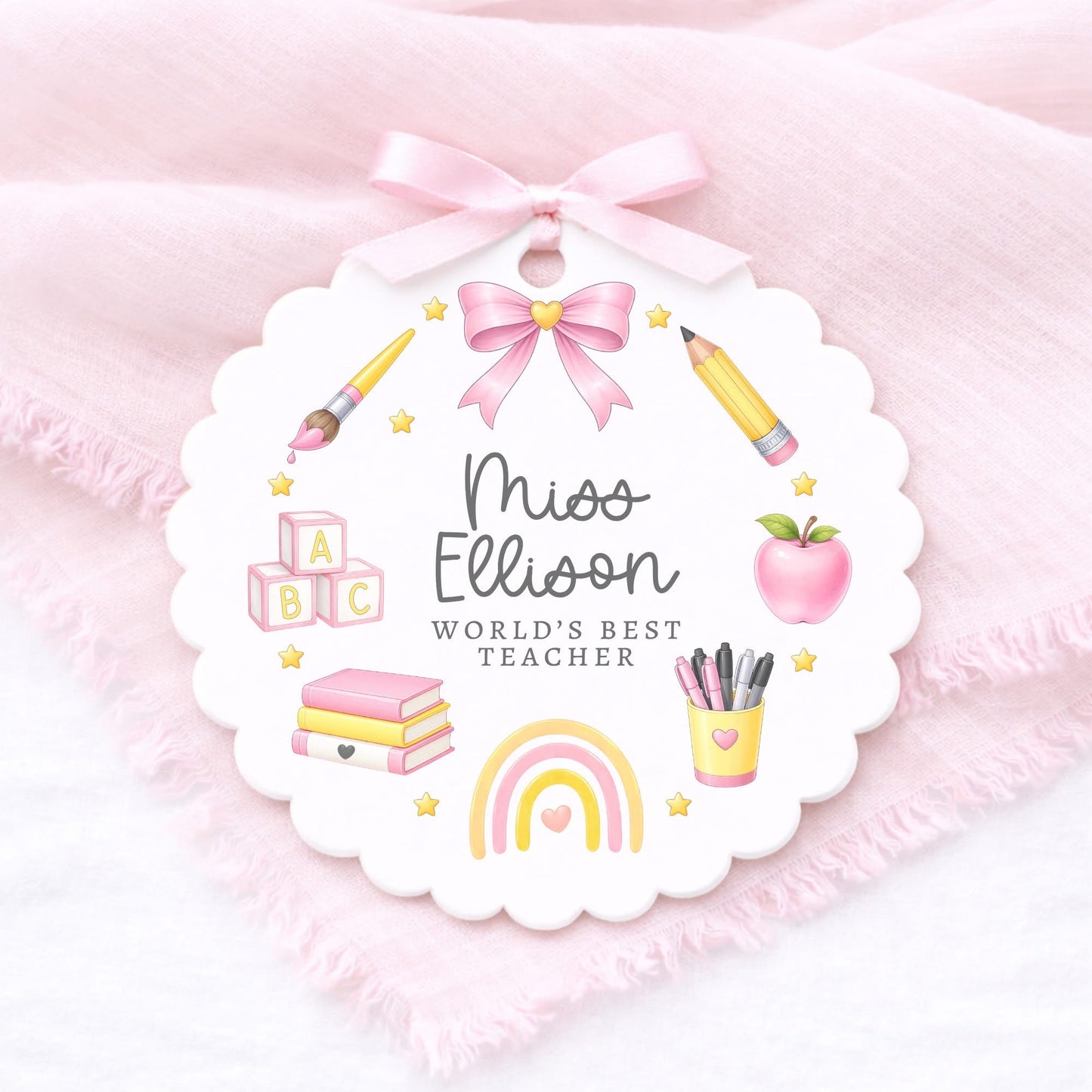 Works best Teacher hanging acrylic personalised