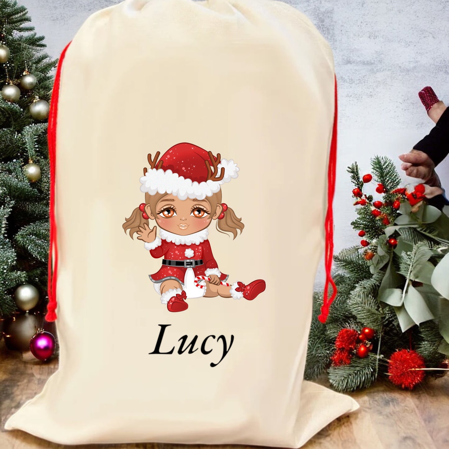 Santa Baby Sack / Personalised /Girls